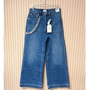 Gap x Cult Gaia High Rise Stride Chain Jeans Wide Leg Women’s Size 29R